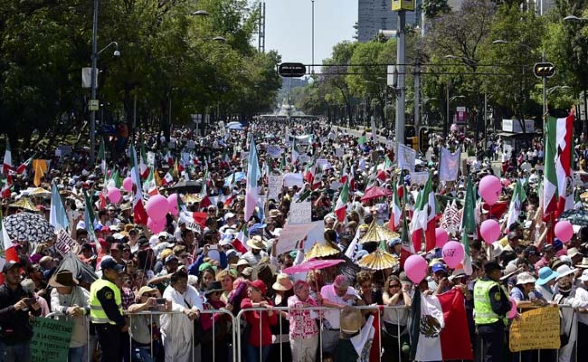 Thousands Of Mexicans Protest Against Donald Trump